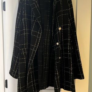 SHEIN Black and White Checkered Blazer